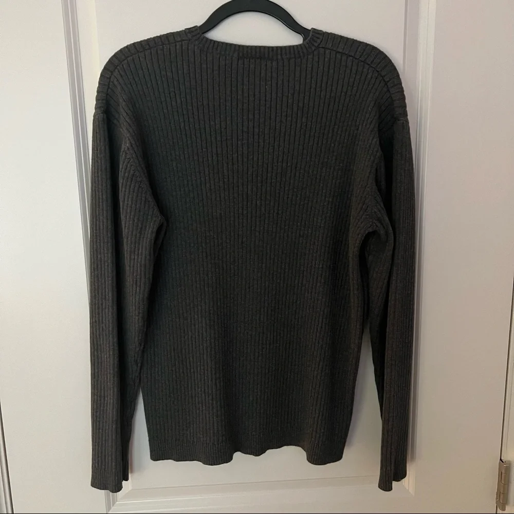 Vintage DKNY mens long sleeve ribbed Crewneck pullover sweater | size XL